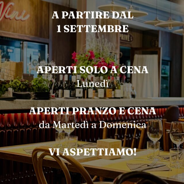 ❤️ Nuovi orari, la stessa cucina de coccio!